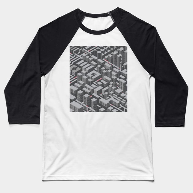 Brutalist Utopia Baseball T-Shirt by Lab7115